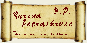 Marina Petrašković vizit kartica